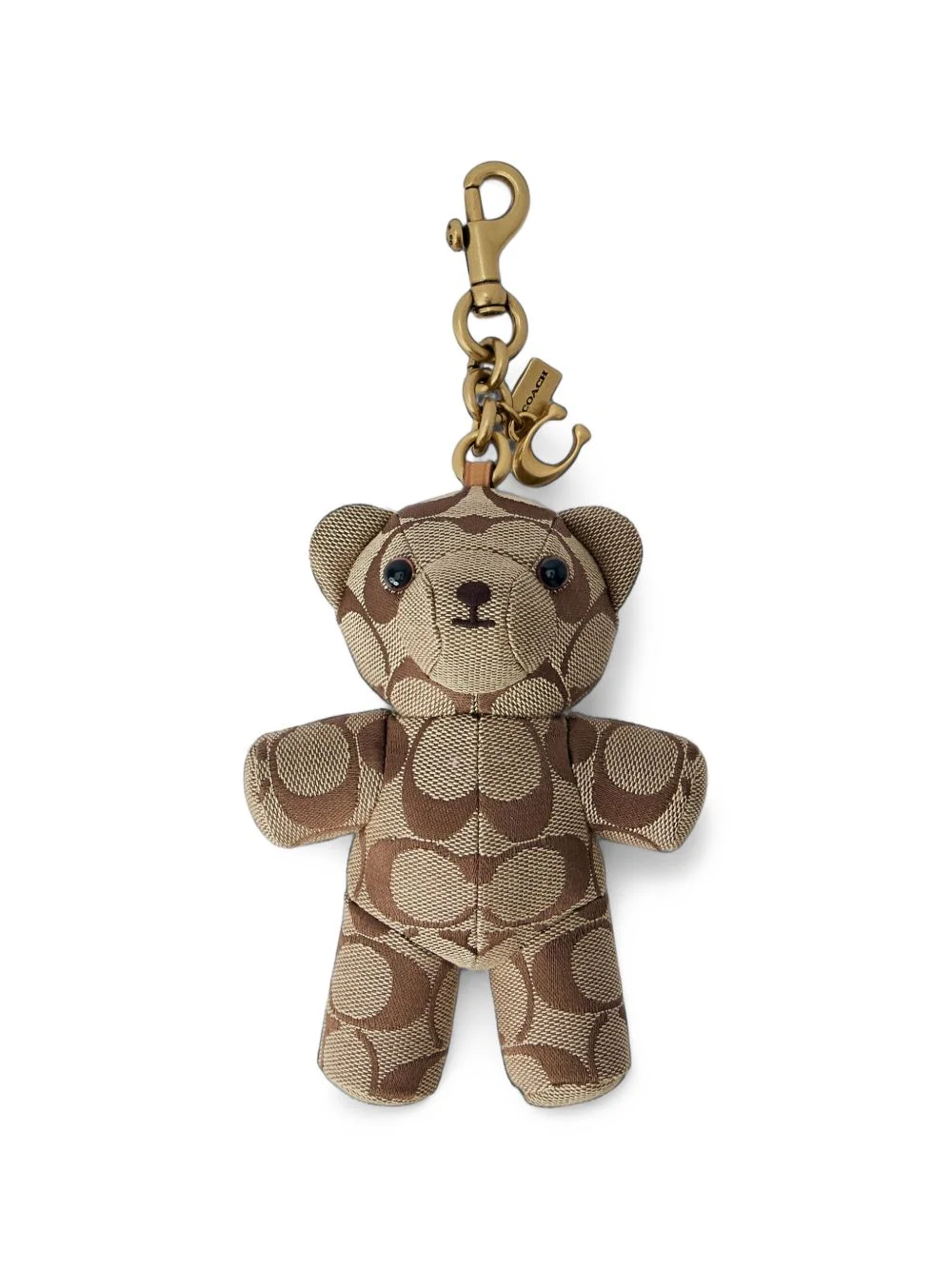 bear bag charm in signature jacquard - 1