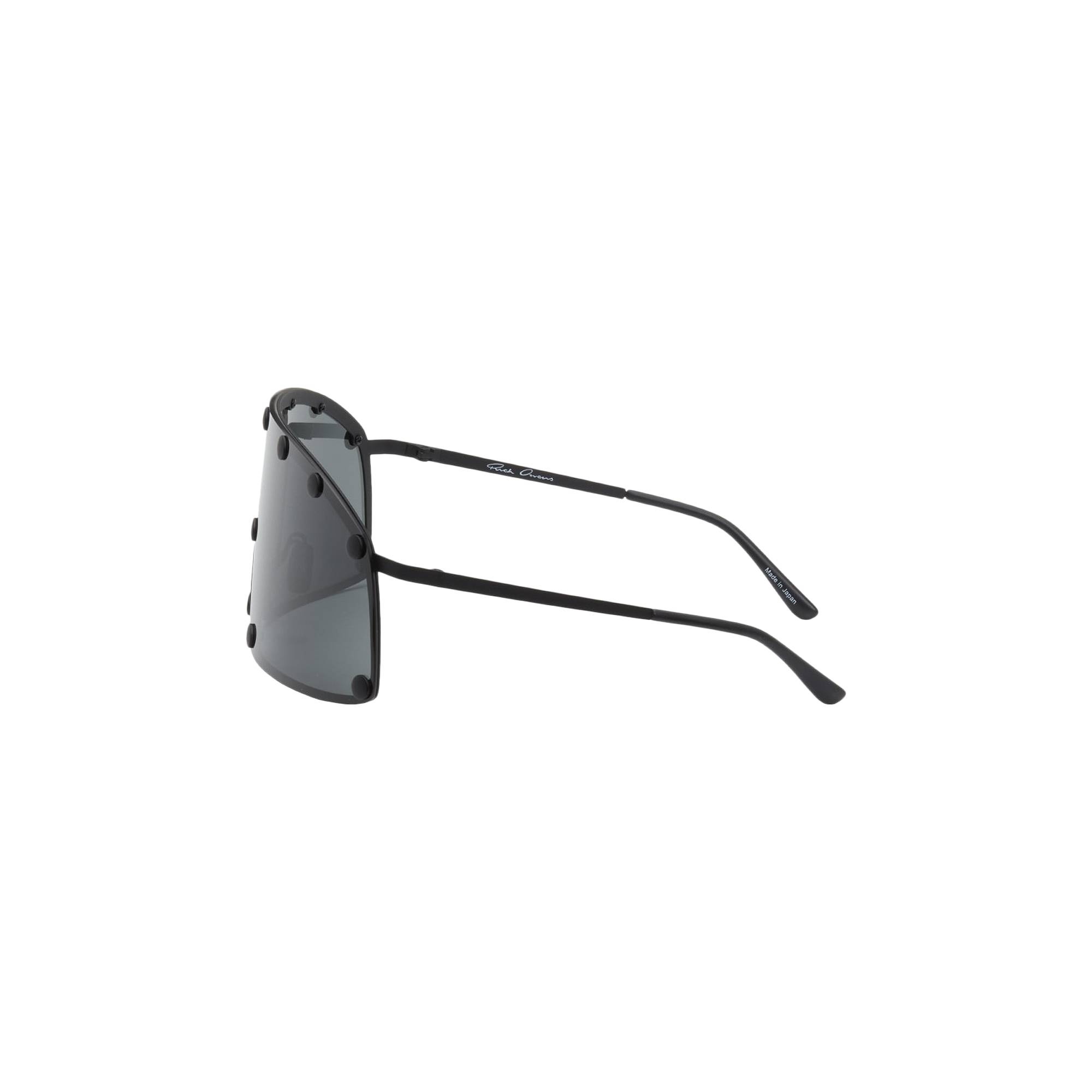 Rick Owens Shielding Sunglasses 'Black' - 3