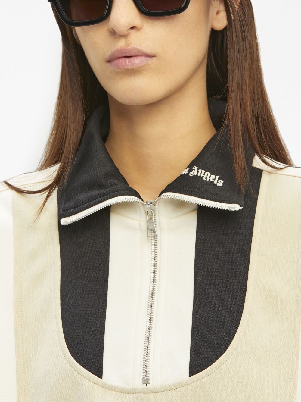 panelled half-zip jacket - 6