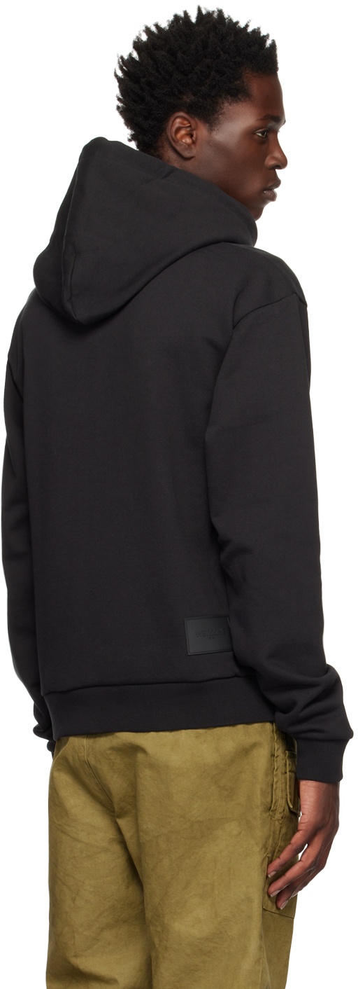 Black Fitted Basic Hoodie - 3