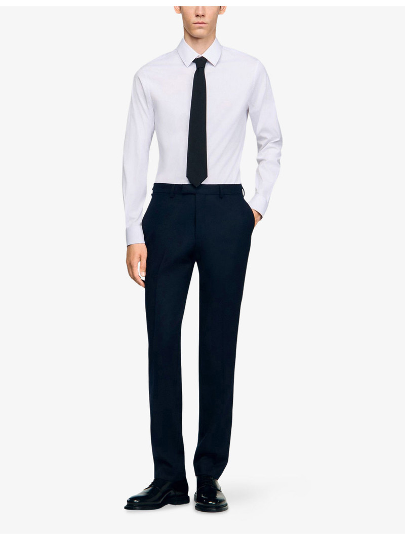 Sandro Straight-Leg Mid-Rise Wool Trousers outlook