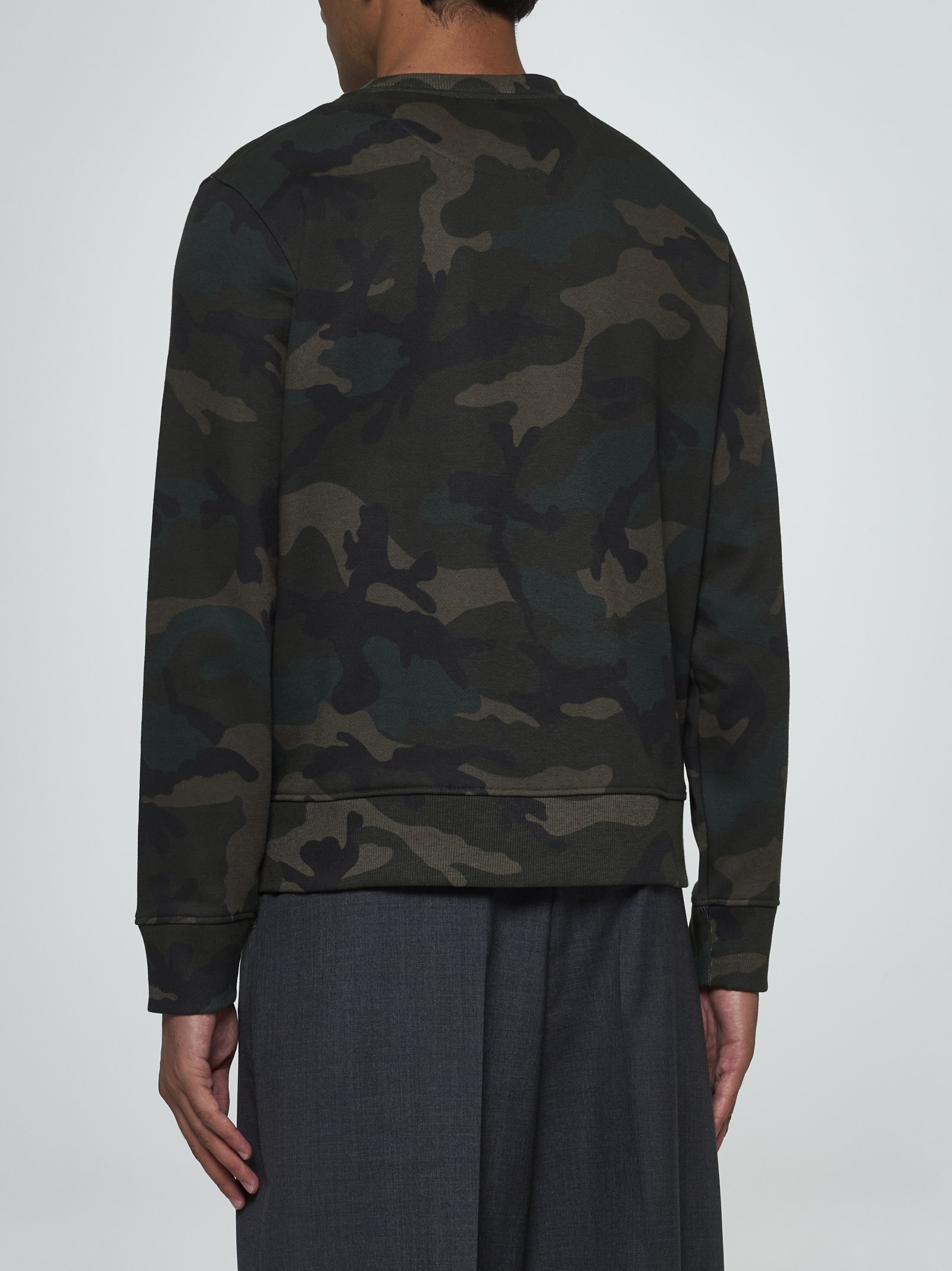 Valentino camouflage cotton-blend sweatshirt - 4