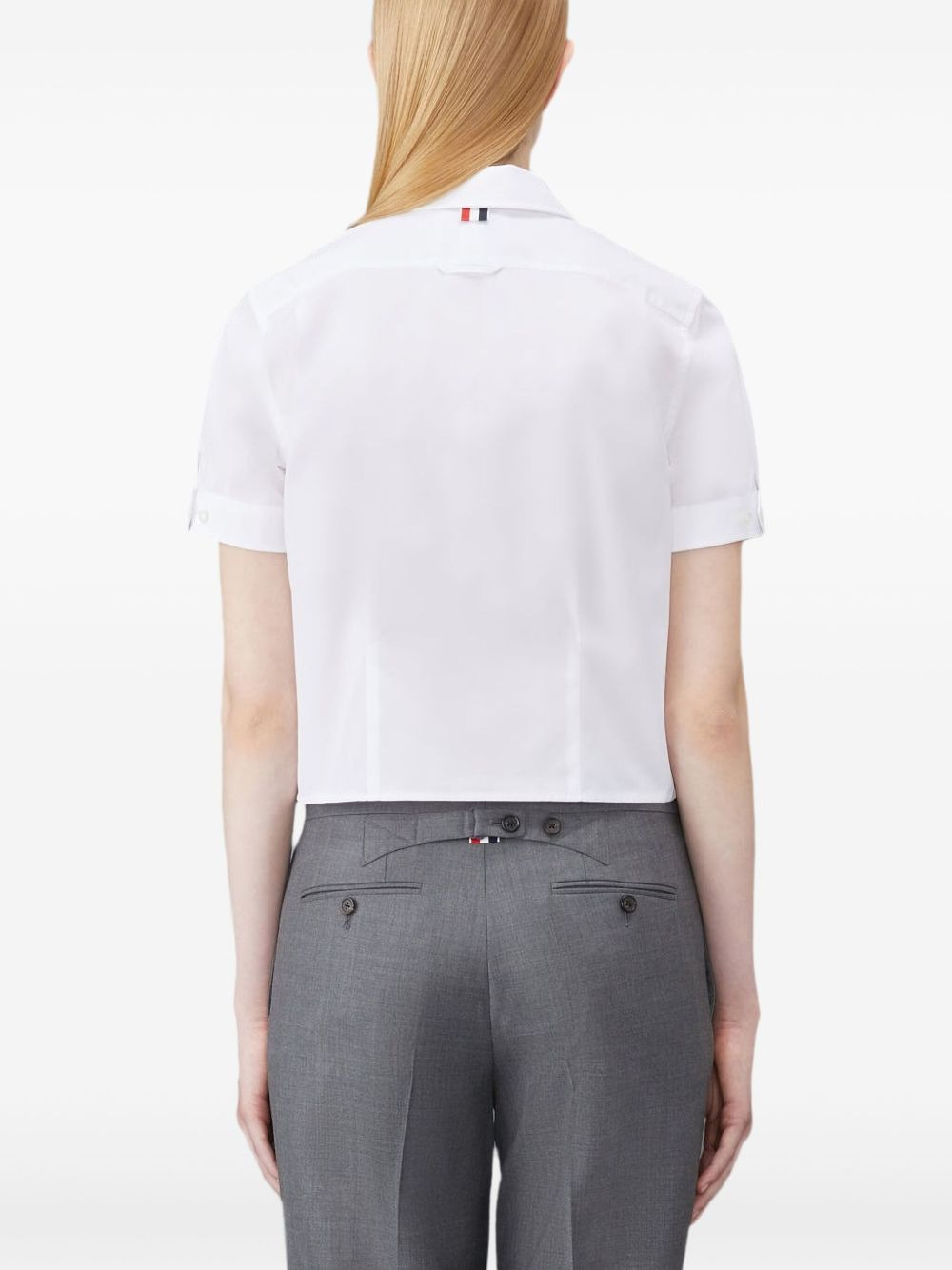 french-cuff cropped shirt - 2
