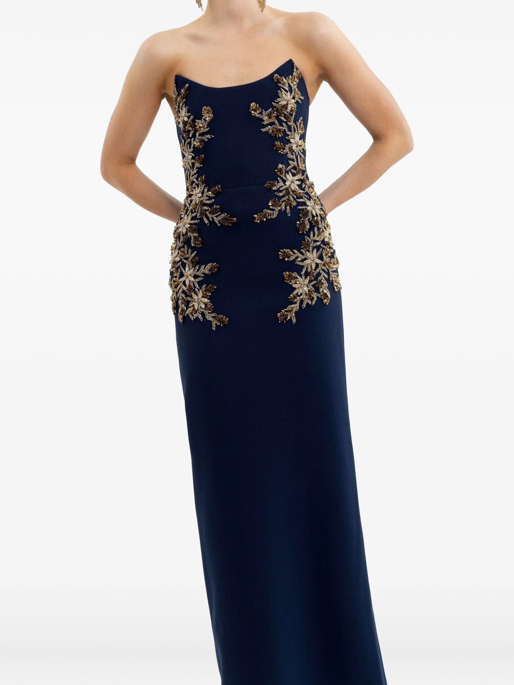 Rebecca Vallance Embellished Strapless Gown - 4