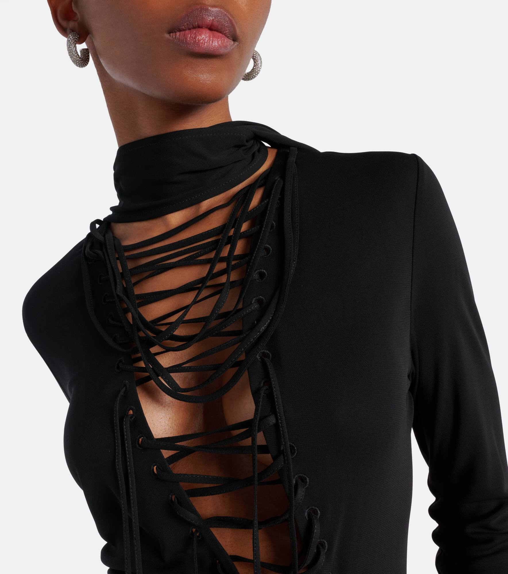 Cutout crêpe maxi dress - 4