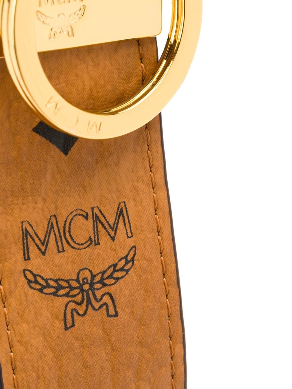 monogram-print keyring - 2