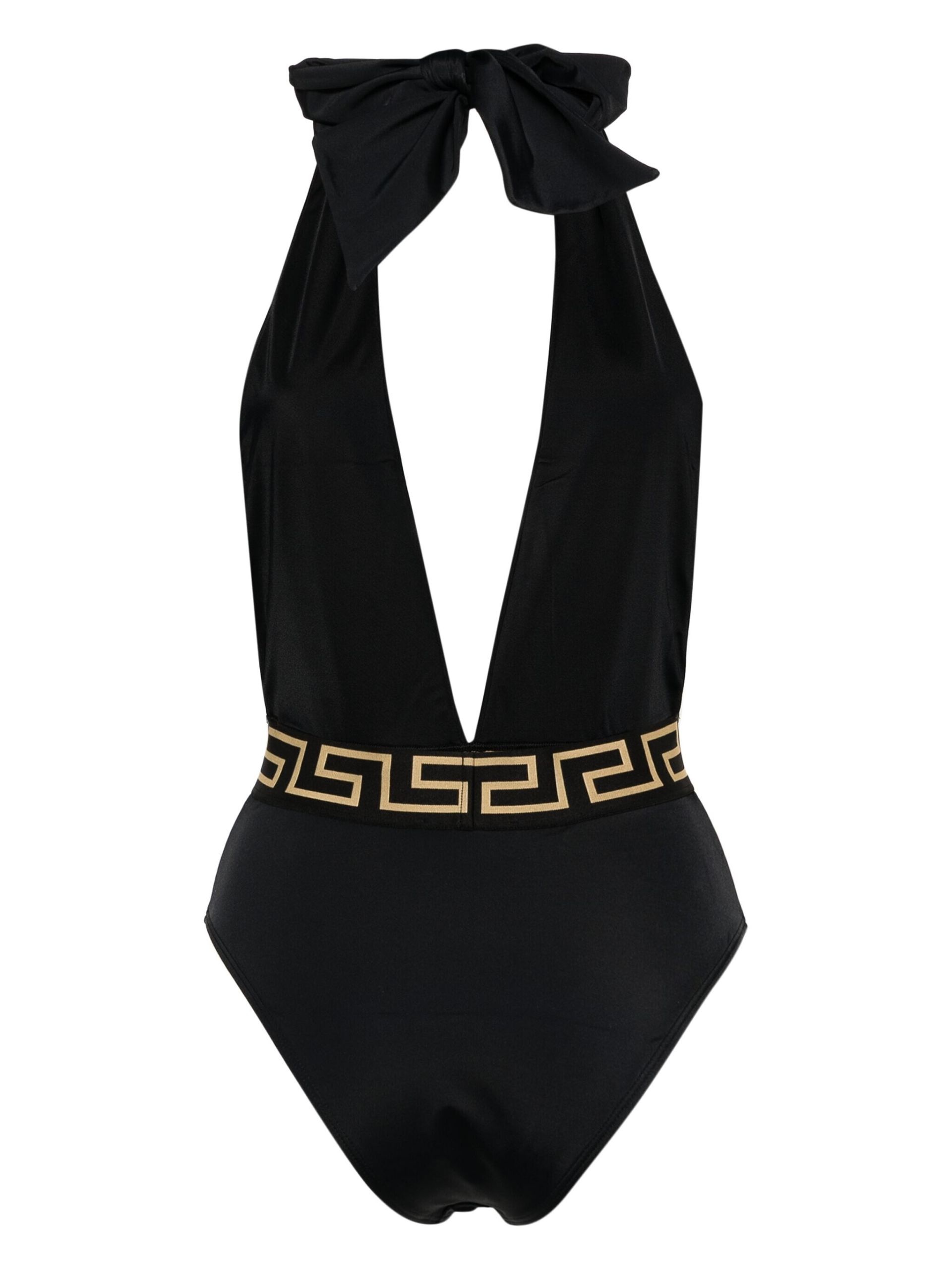 Black Greca Border Swimsuit - 2