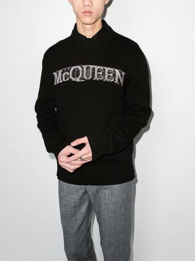 Alexander McQueen logo-intarsia jumper outlook