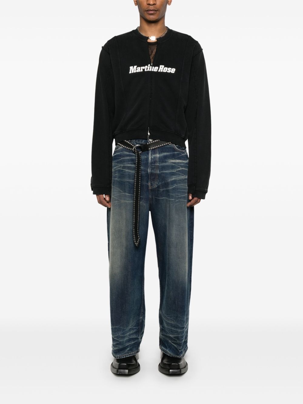Shrunken zip-up sweatshirt - 3