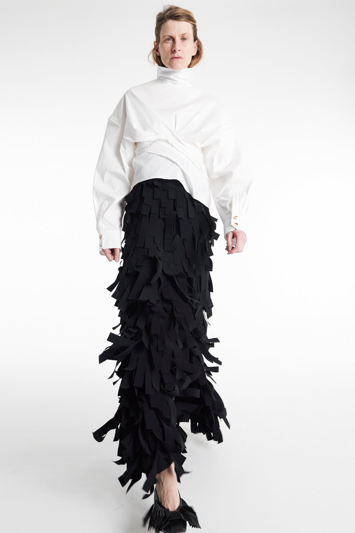 MULTI RECTANGLE SKIRT BLACK - 13