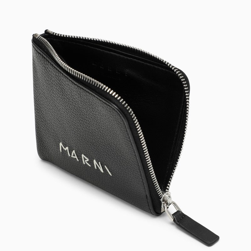Marni Black Zipped Wallet With Logo Men - 2