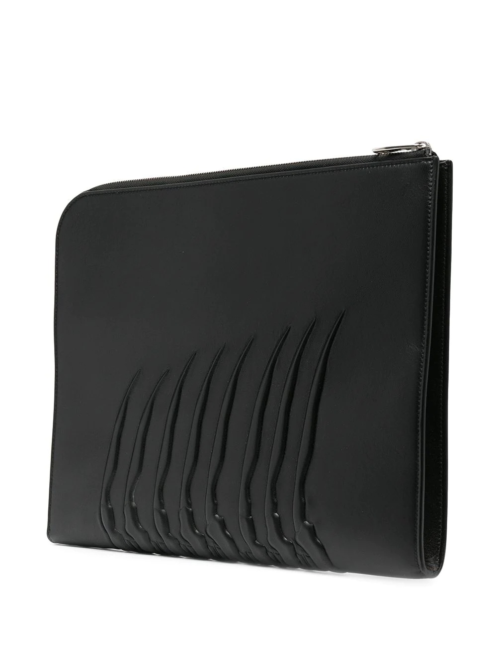 oversized leather clutch bag - 3