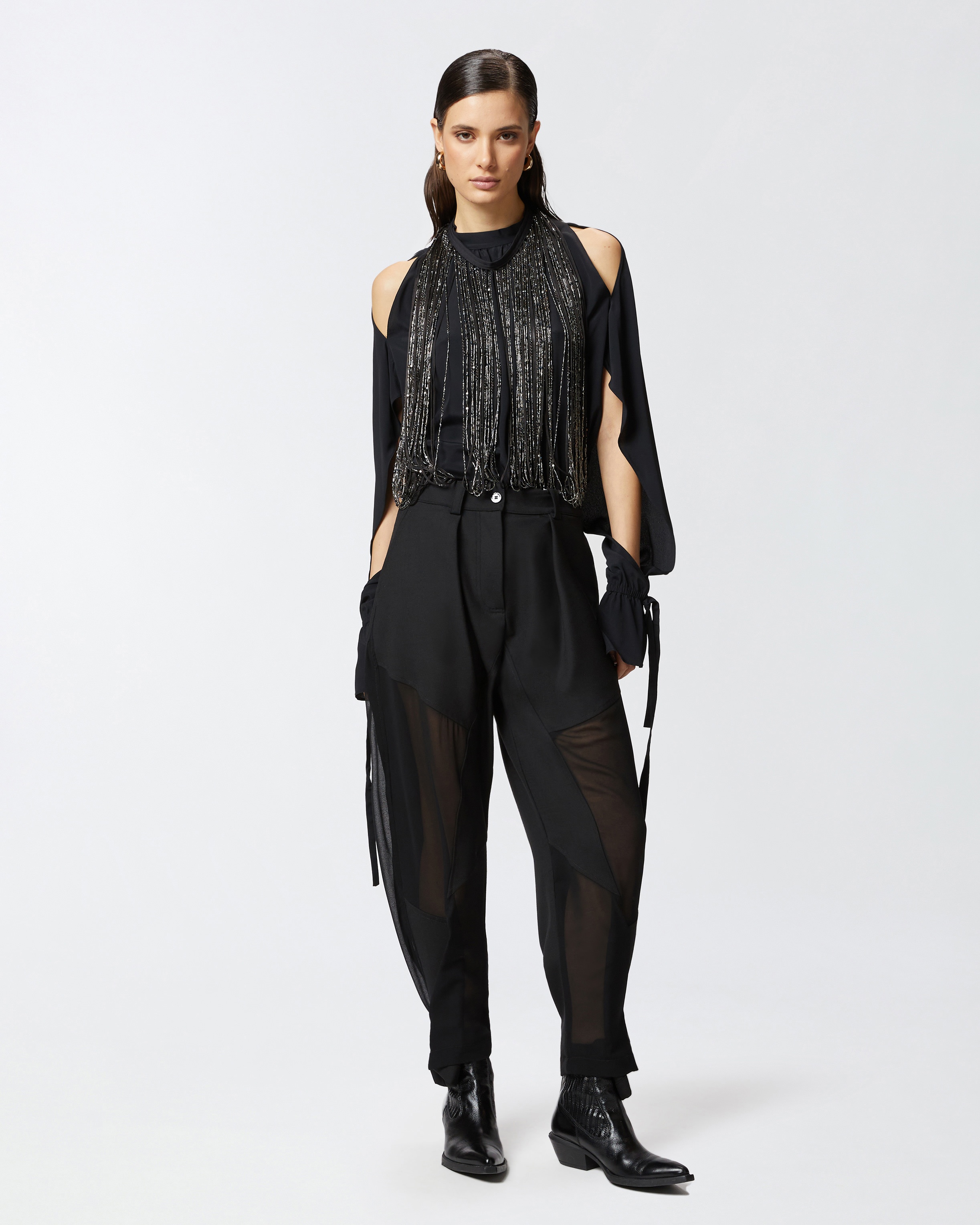 P-PANTS TROUSERS IN TECHNICAL FABRIC WITH - 6