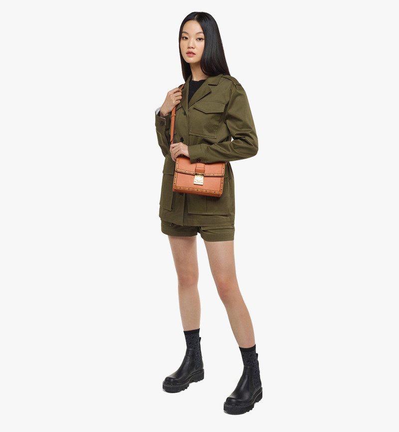 MCM Tracy Shoulder Bag in Leather Visetos Mix outlook