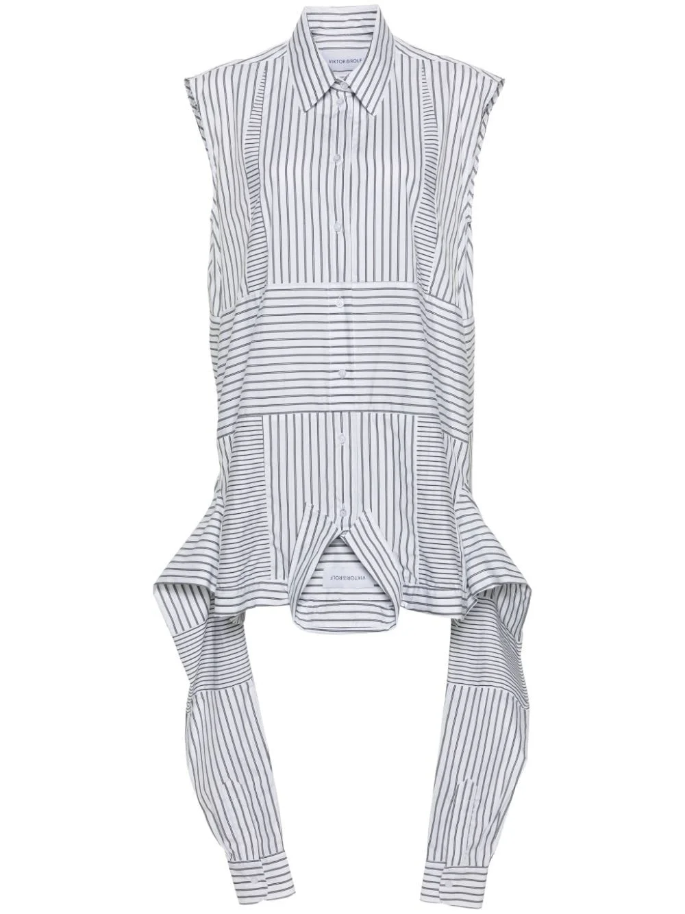 Upside Down striped shirtdress - 1