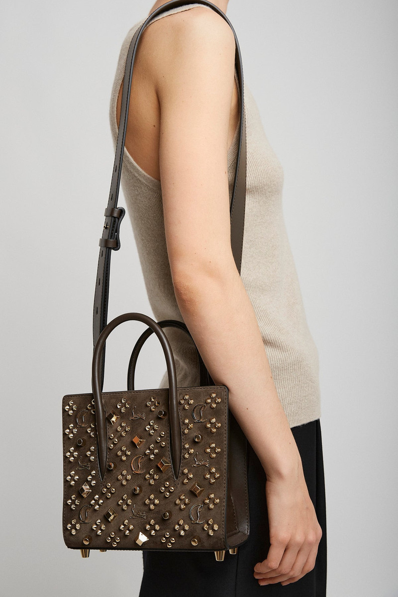 Christian Louboutin Paloma S mini brown bag outlook