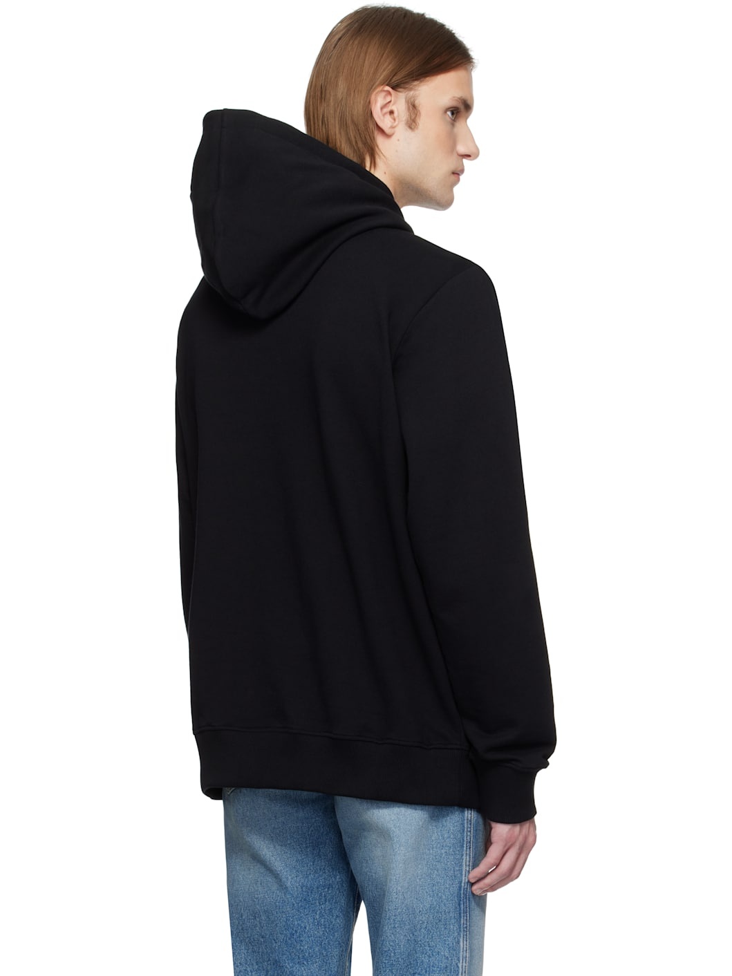 Black Printed 'Balmain Universe' Logo & Planet Hoodie - 3