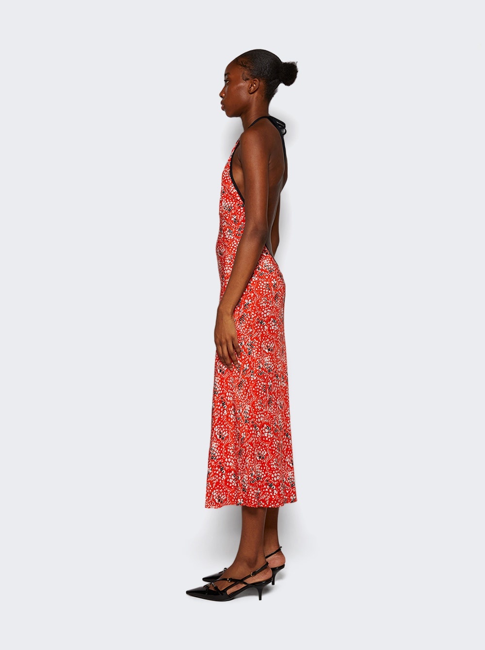 Long Marocain Dress Orange - 4