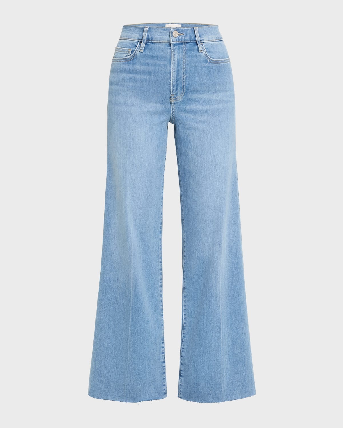 Le Slim Palazzo Raw Fray Jeans - 1
