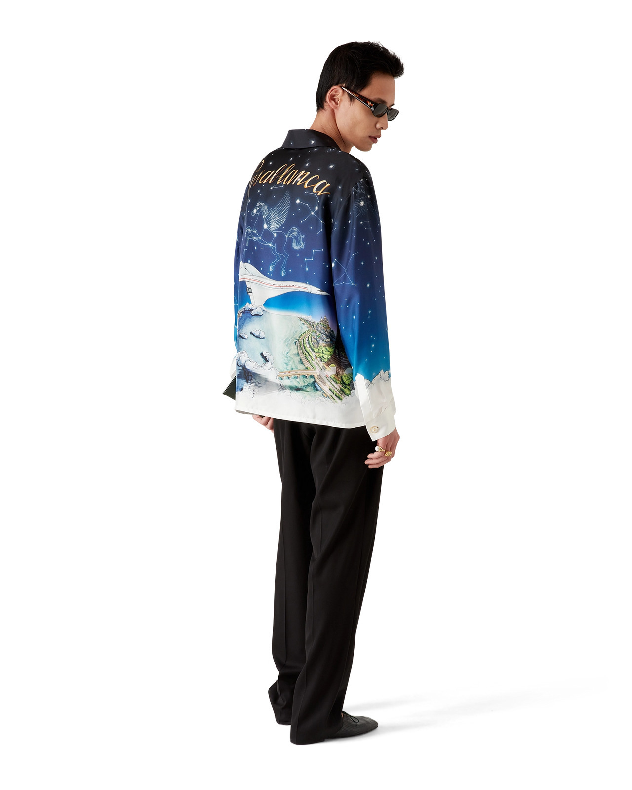 Vol De Nuit Silk Long Sleeve Shirt - 4