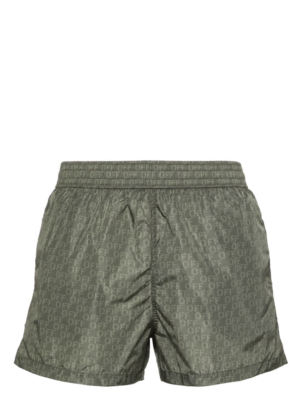 logo-print swim shorts - 1
