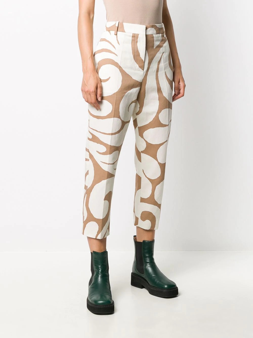 graphic swirl-print trousers - 3