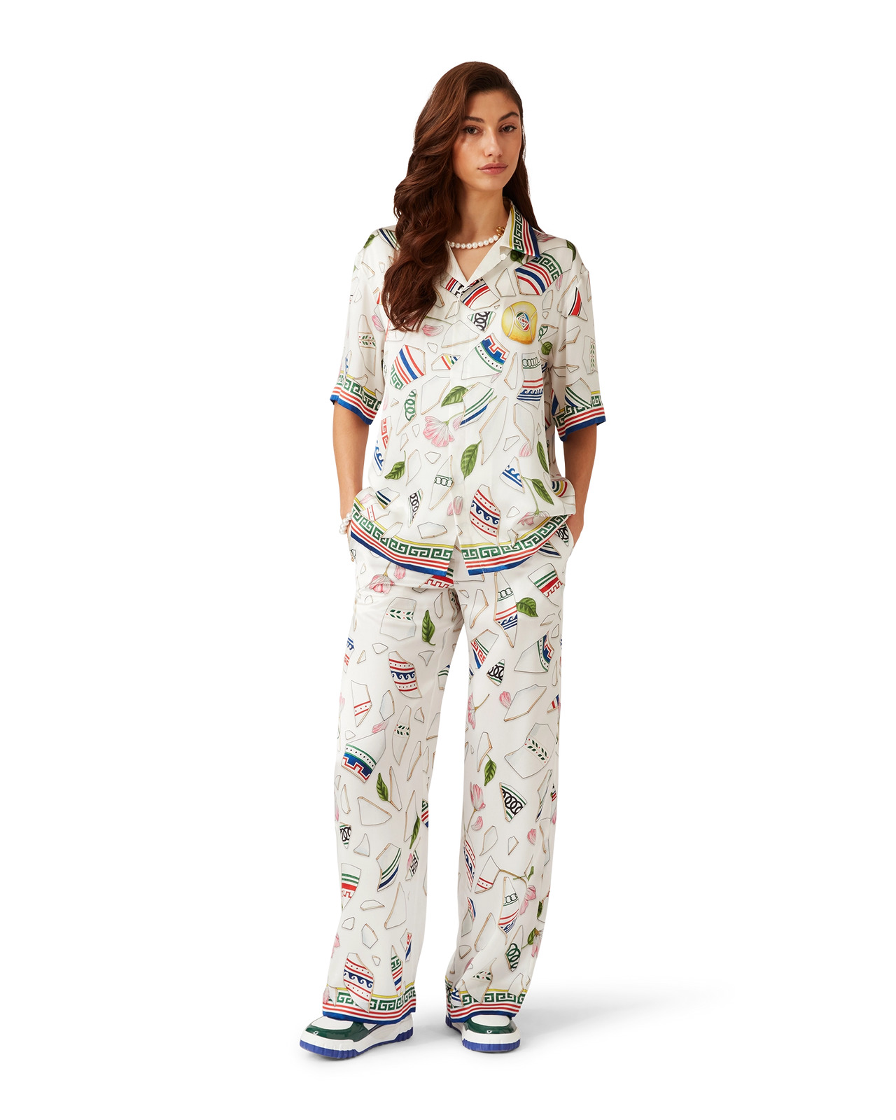 Le Vase Brise Silk Trousers | Casablanca Paris - 2