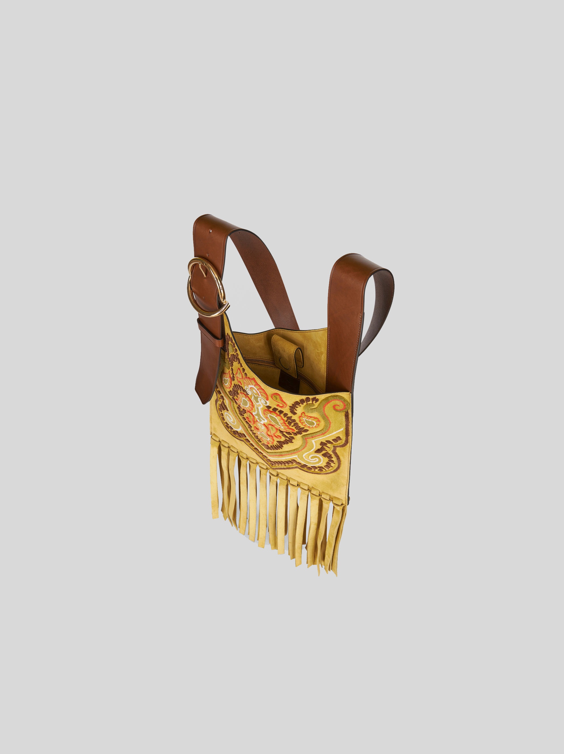 LARGE PAISLEY CROSSBODY BAG WITH FRINGE - 4