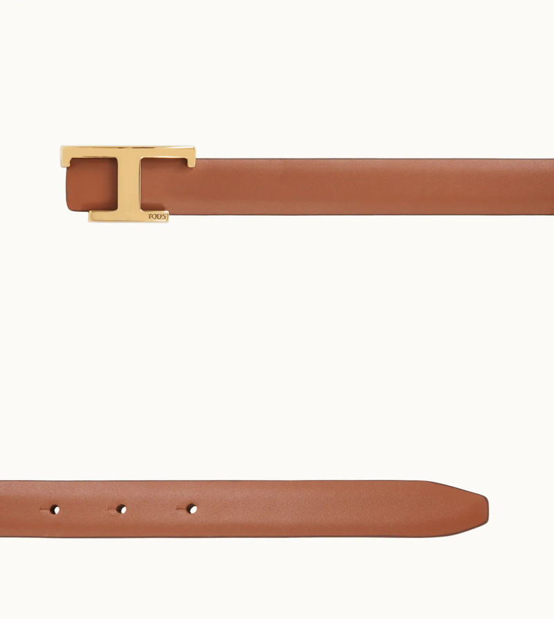 Tod's REVERSIBLE LEATHER BELT - BROWN, PINK outlook