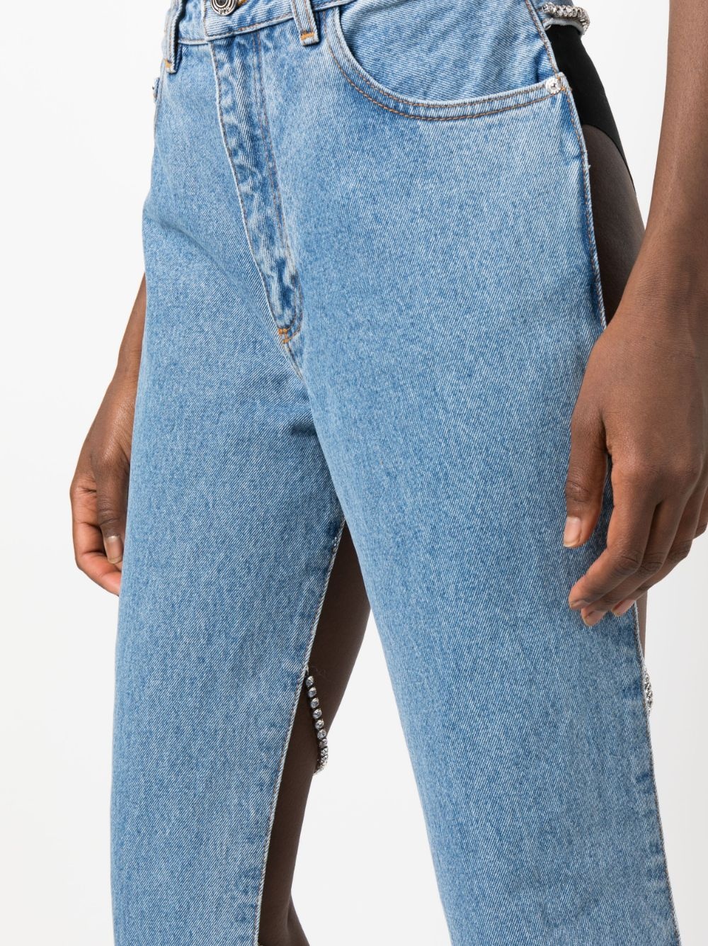 Bling cut-out jeans - 5