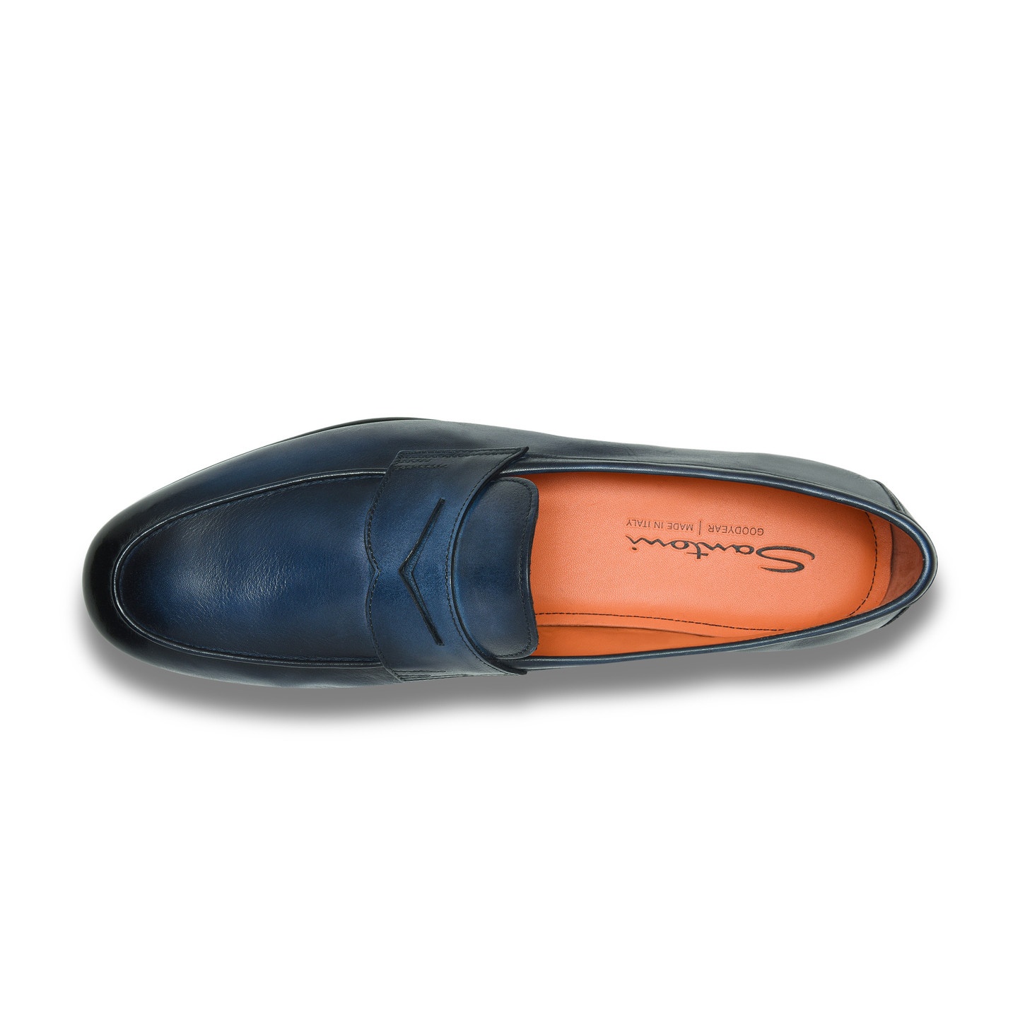 Men's blue leather Carlo loafer - 4