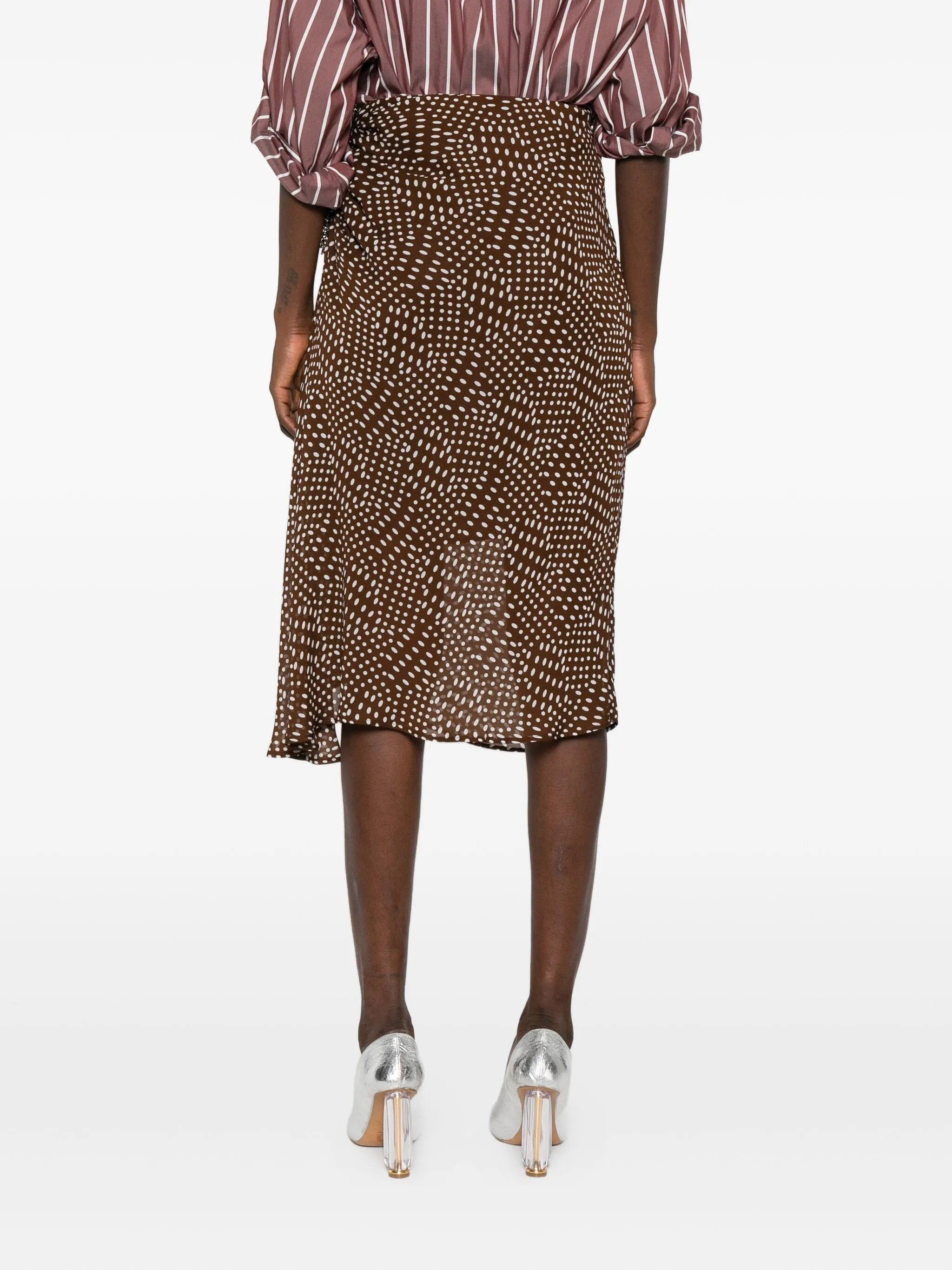 Dries Van Noten Crystal-embellished Spotted Skirt - 2