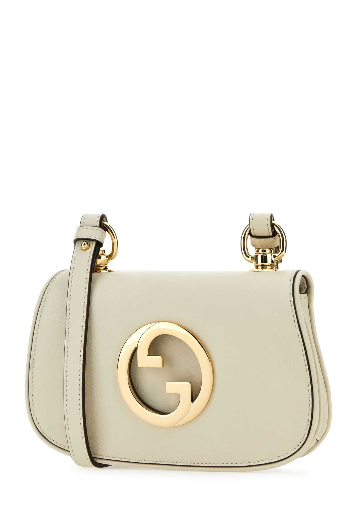 Gucci Women Ivory Leather Gucci Blondie Crossbody Bag - 2