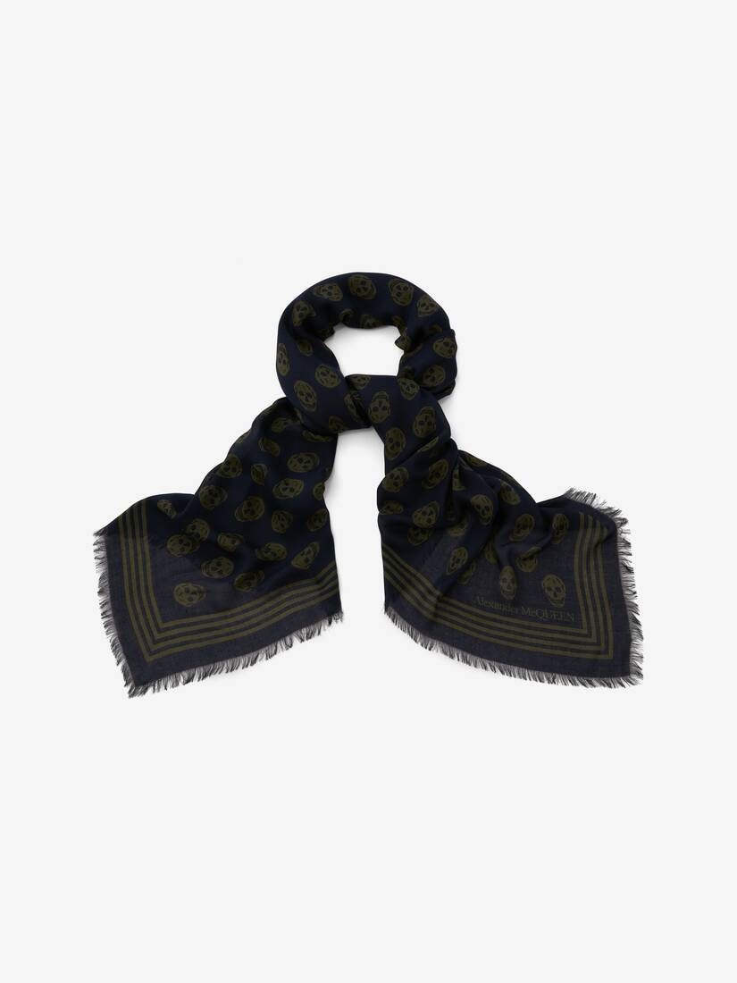 Biker Skull Scarf in Navy - 2
