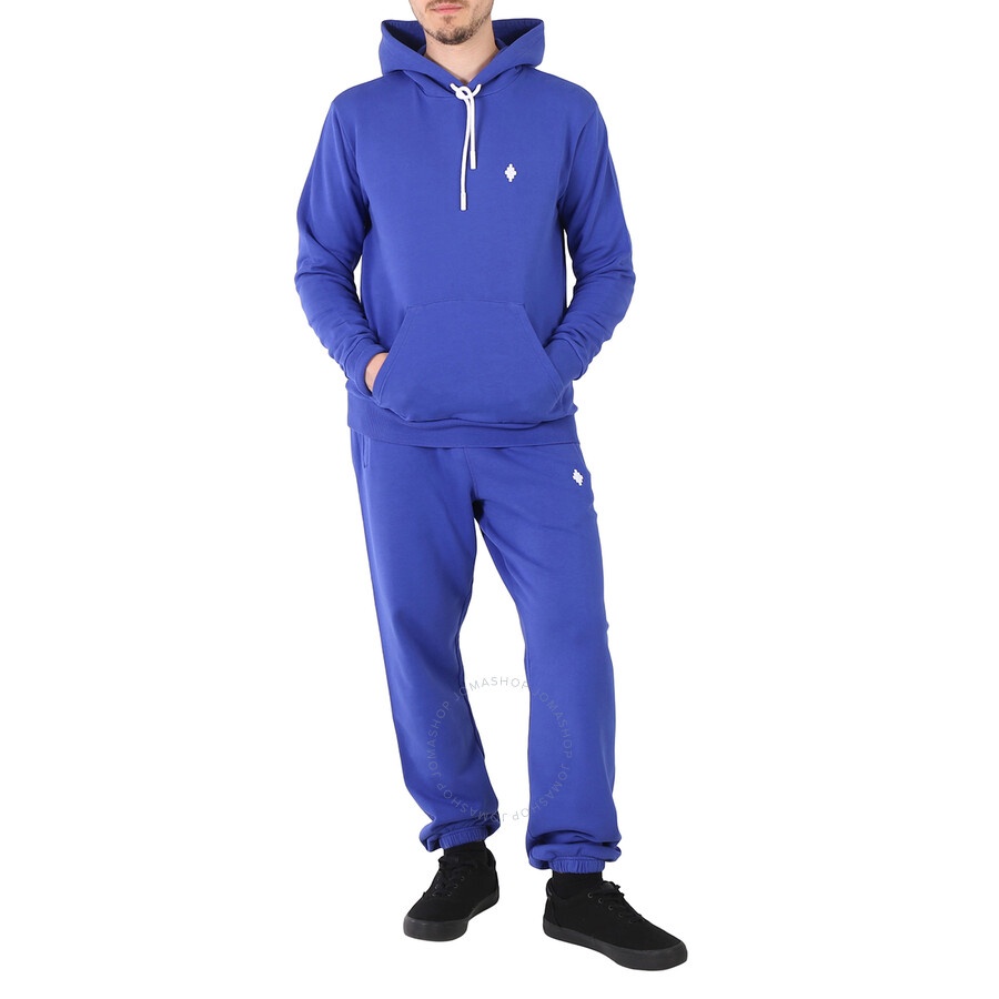 Marcelo Burlon Men's Blue Cross Logo Regular Hoodie - 6