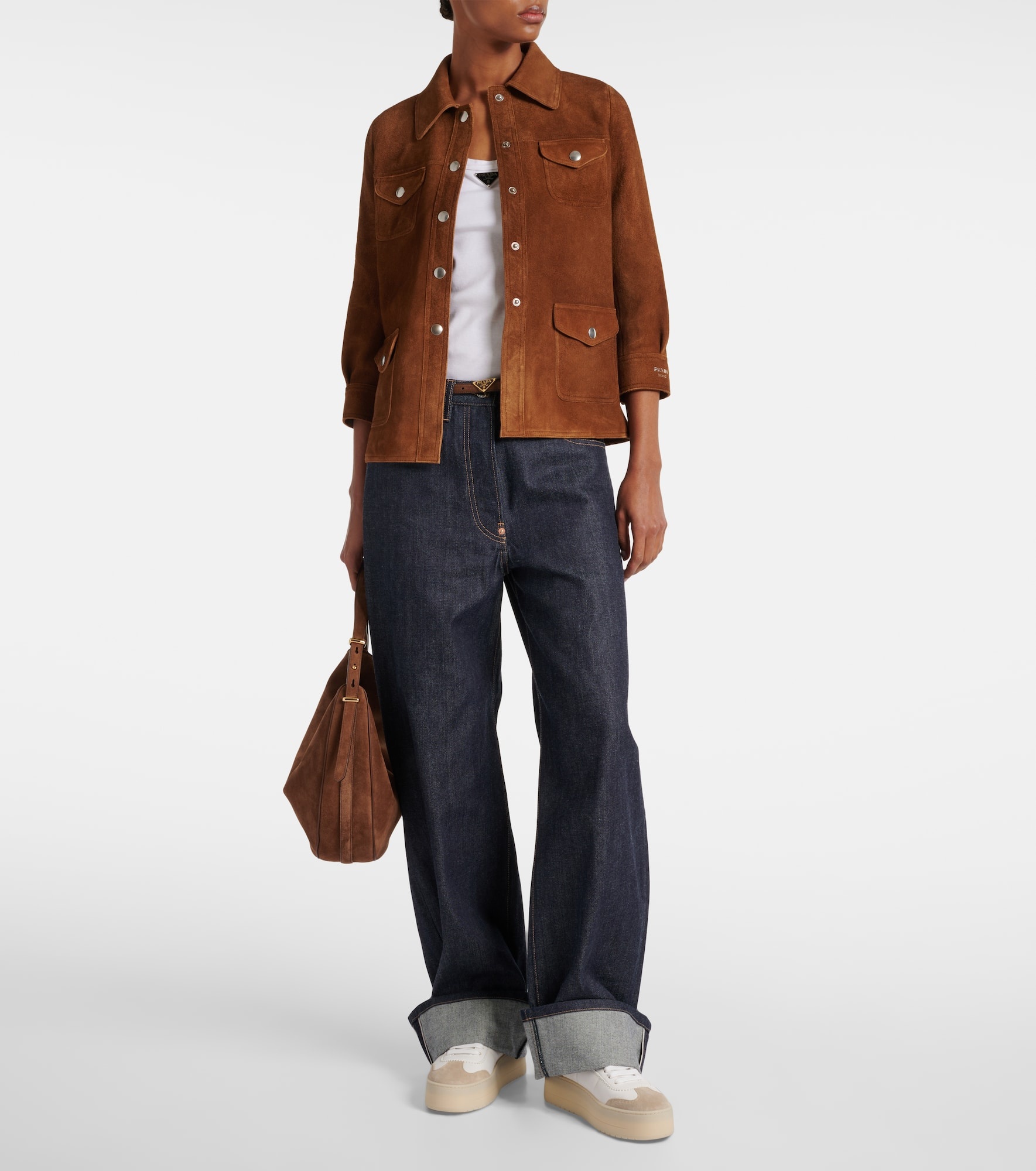 Leather platform sneakers - 3