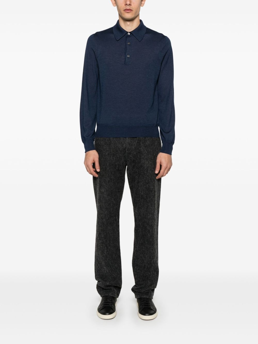 knitted polo shirt - 2