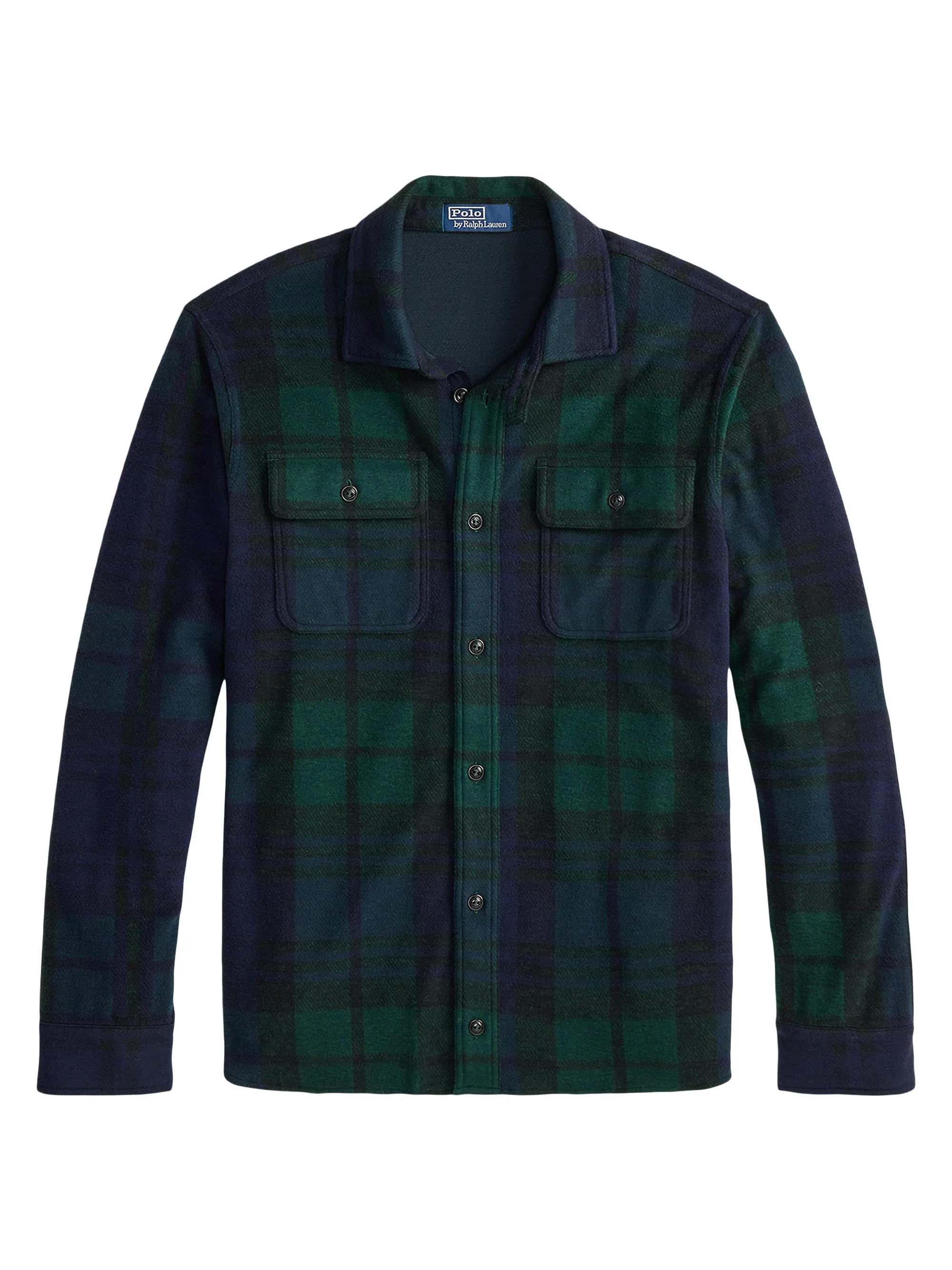 Men's Plaid Flannel Shirt - Blackwatch Plaid - 1