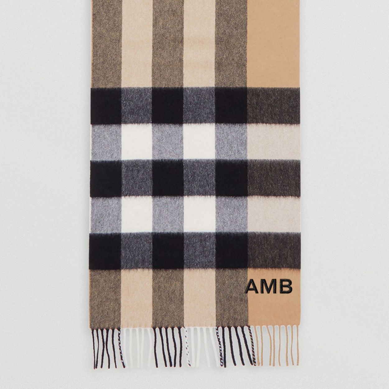 Check Cashmere Scarf - 8