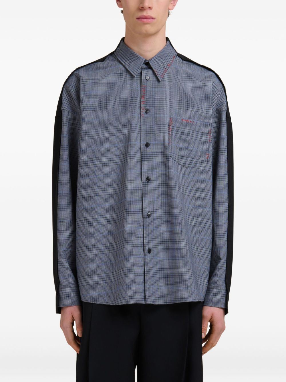 check-patterned long-sleeve shirt - 3