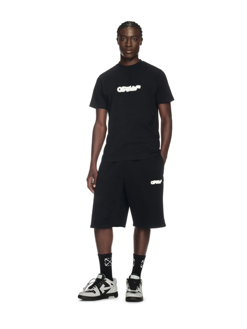 Off-White Black Spray Arrow Sweat Shorts outlook