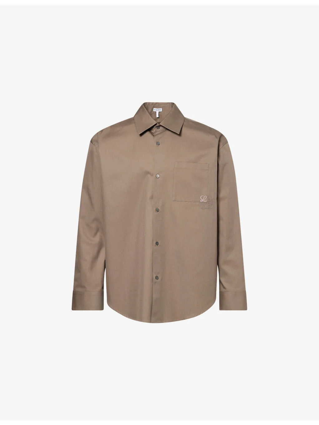 Anagram Long-Sleeves Cotton-Poplin Shirt - 1