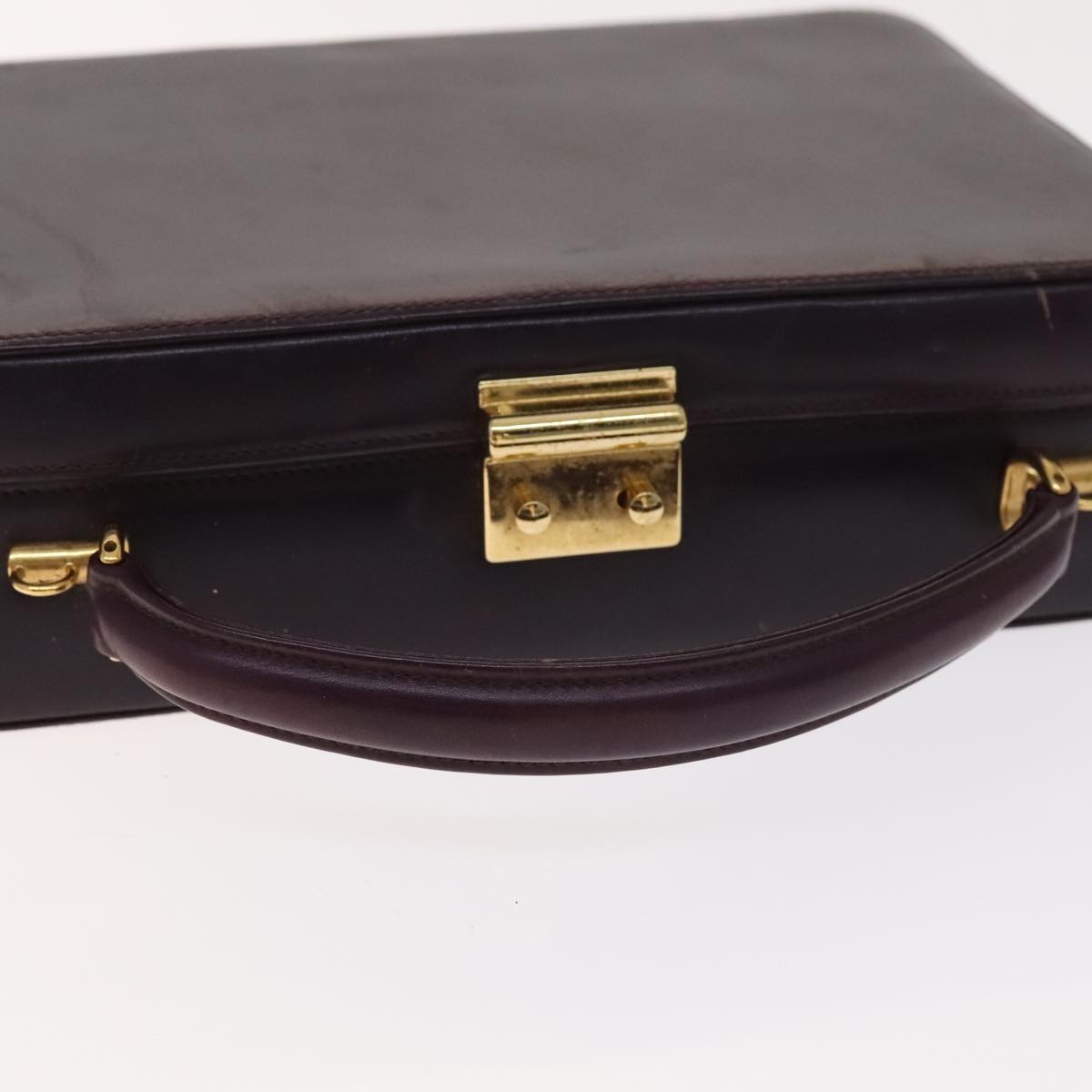 GUCCI Hand Bag Leather Purple Gold - 7