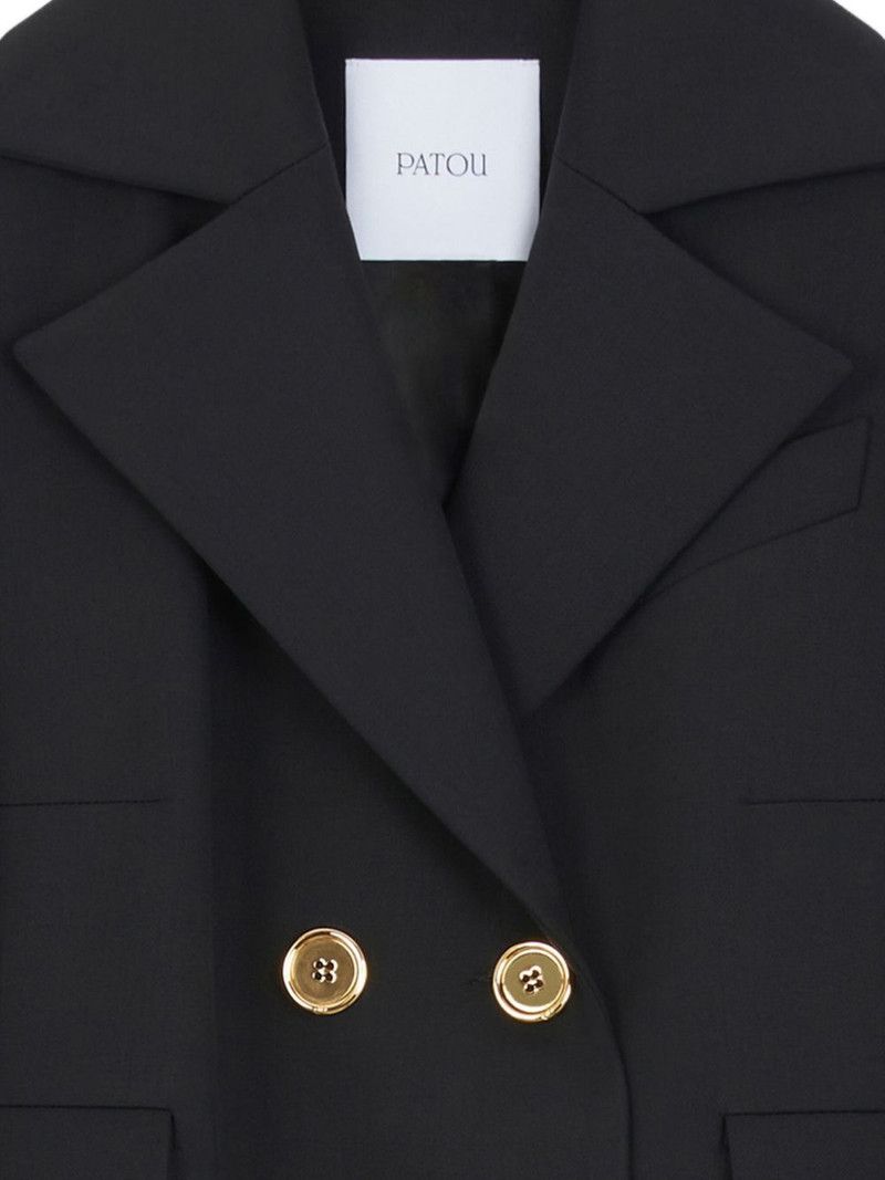PATOU belted double-breasted blazer outlook