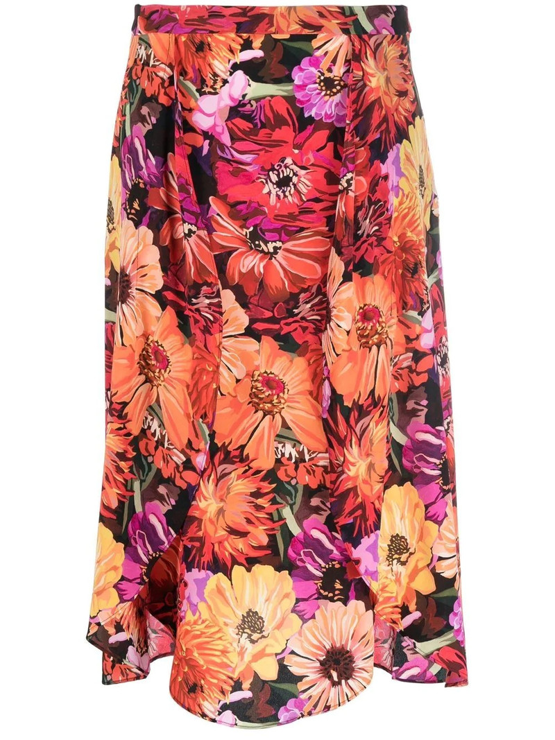 floral-print petal midi skirt 1