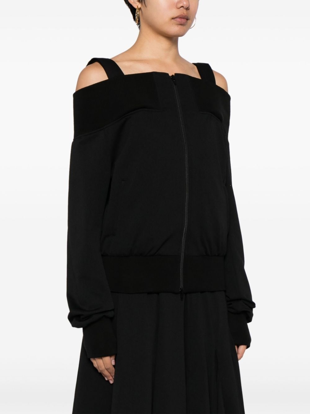 drop-shoulder zipped top - 3