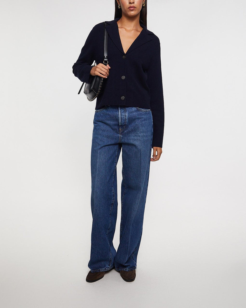 Cardigan Lapel Button Blue - 3