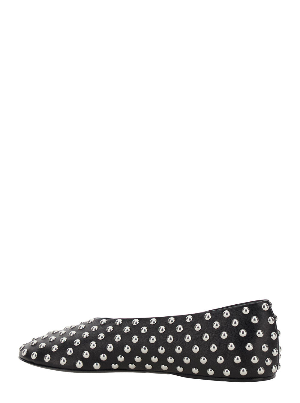 Jil Sander Women Black Ballet Flats With All-Over Stud In Leather Woman - 3