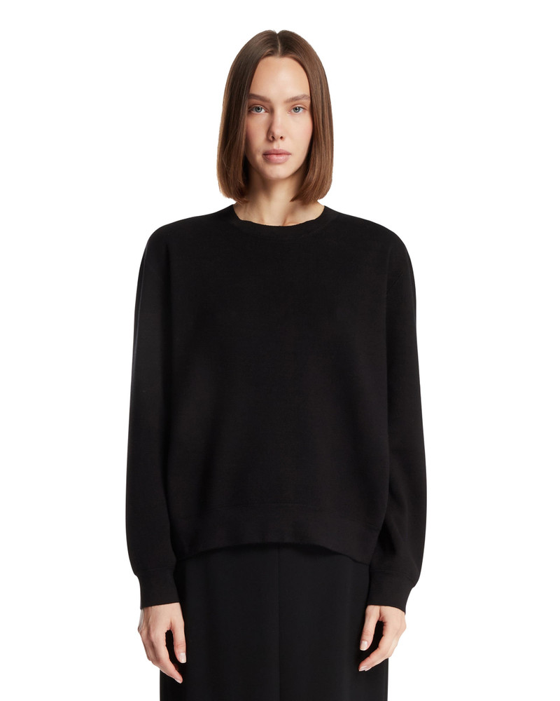 Black Cotton and Silk Sweater 1