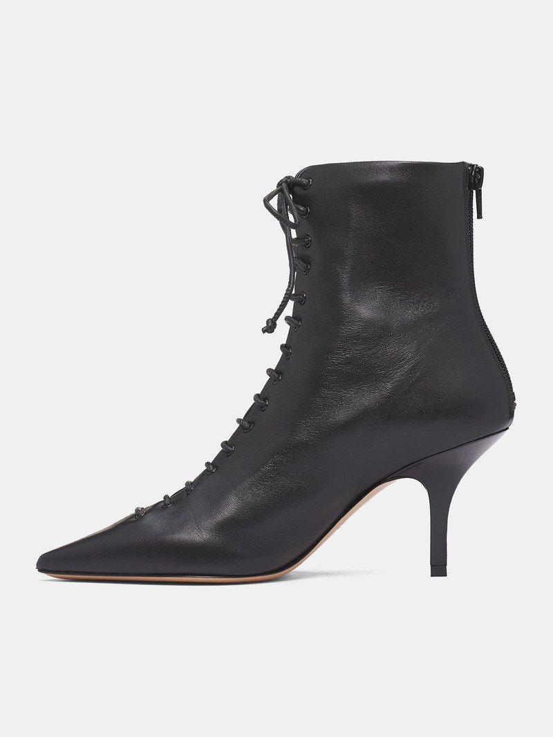JACQUEMUS Black Leather Tourni Boots outlook